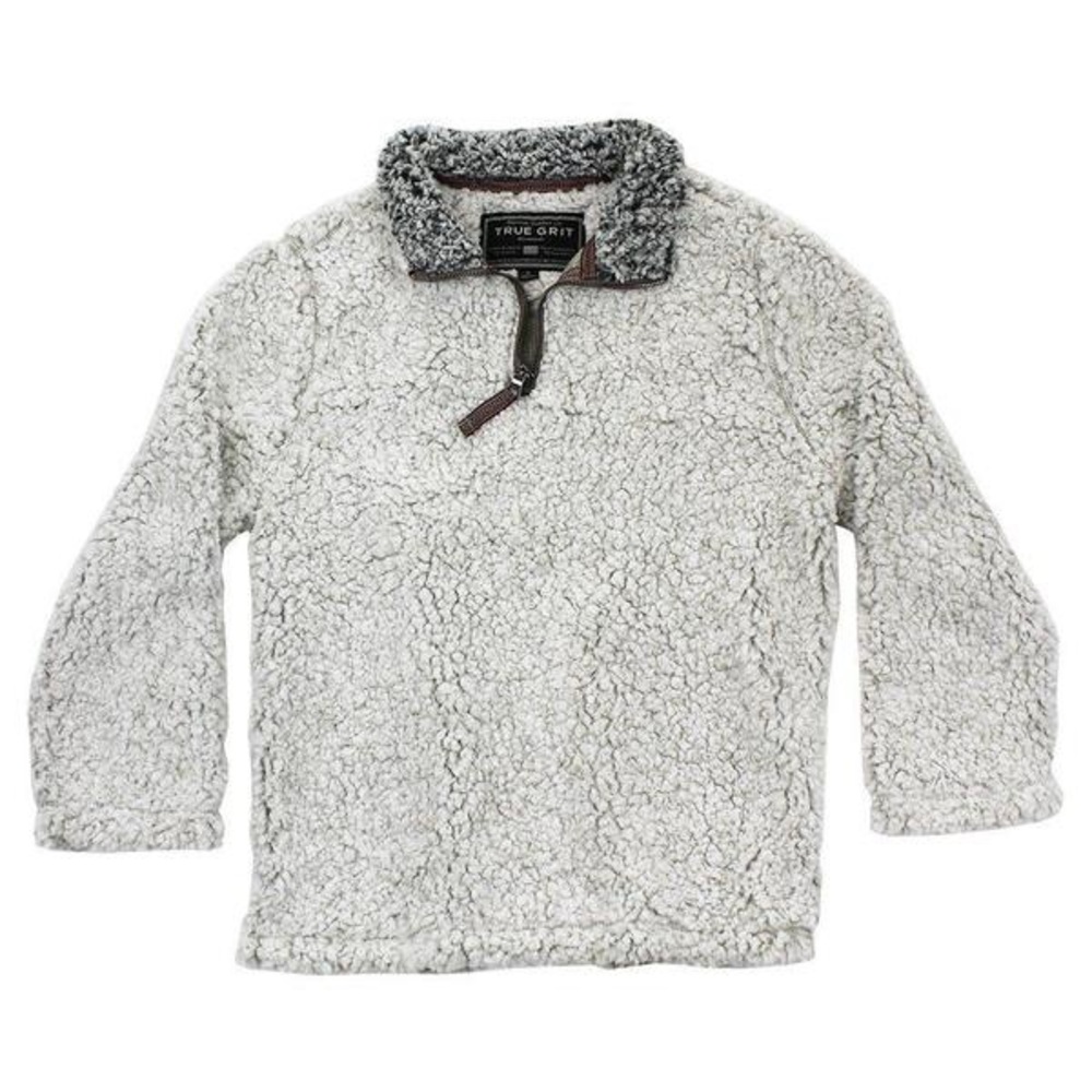 Grey true grit Sherpa pullover